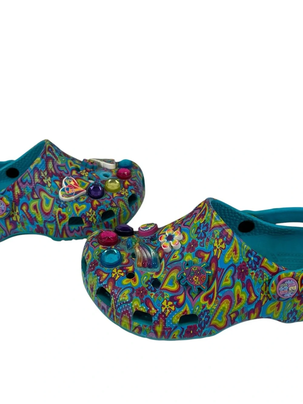Crocs x Lisa Frank Classic Clog Kids J1 Rainbow Psychedelic Jibbitz 2022